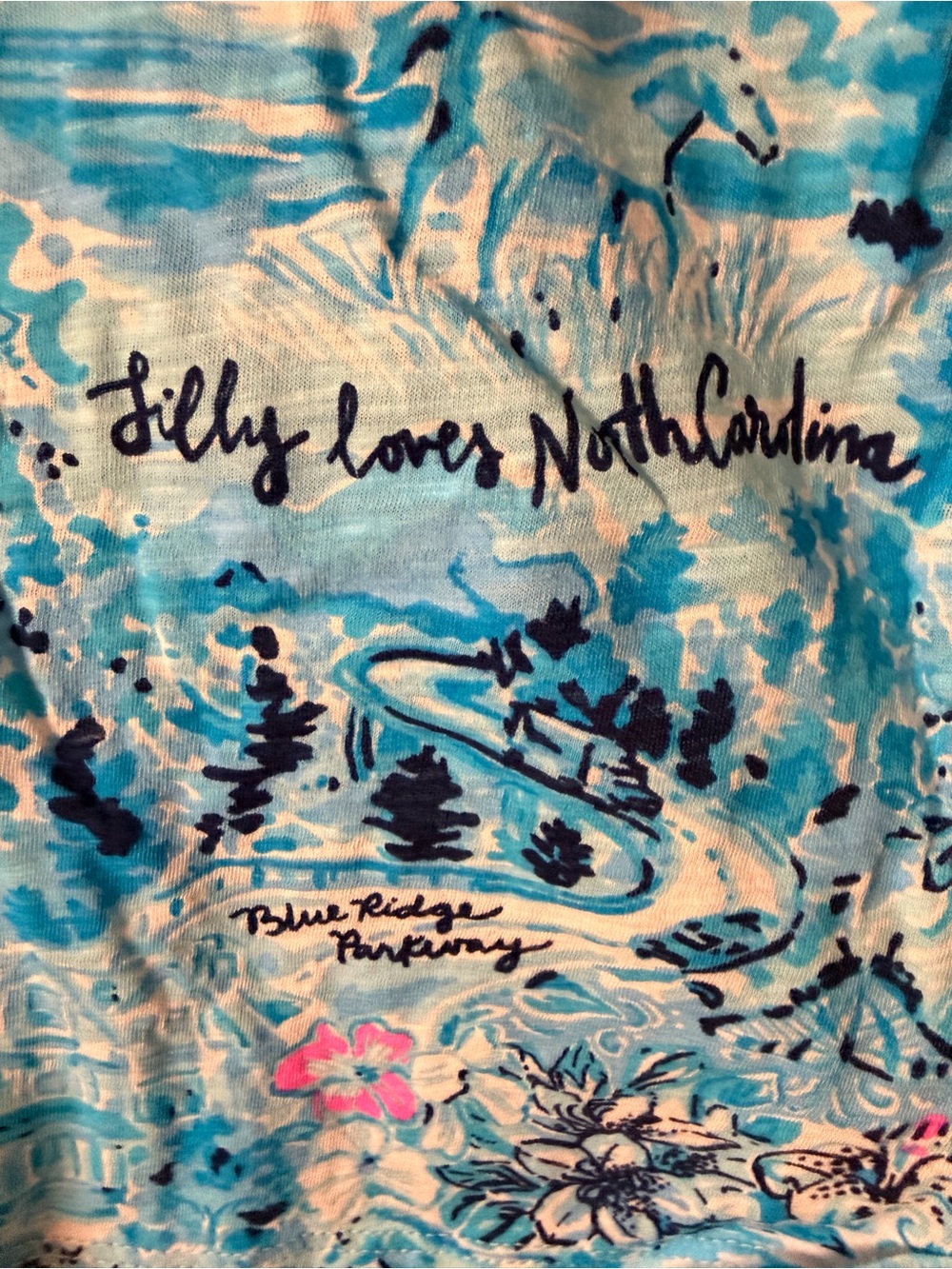 NWOT Lilly Loves North Carolina Etta V-Neck Top - Picture 3 of 5